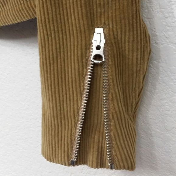 Rag Bone Medium Mercer Camel Corduroy Moto Jacket - Picture 6 of 8